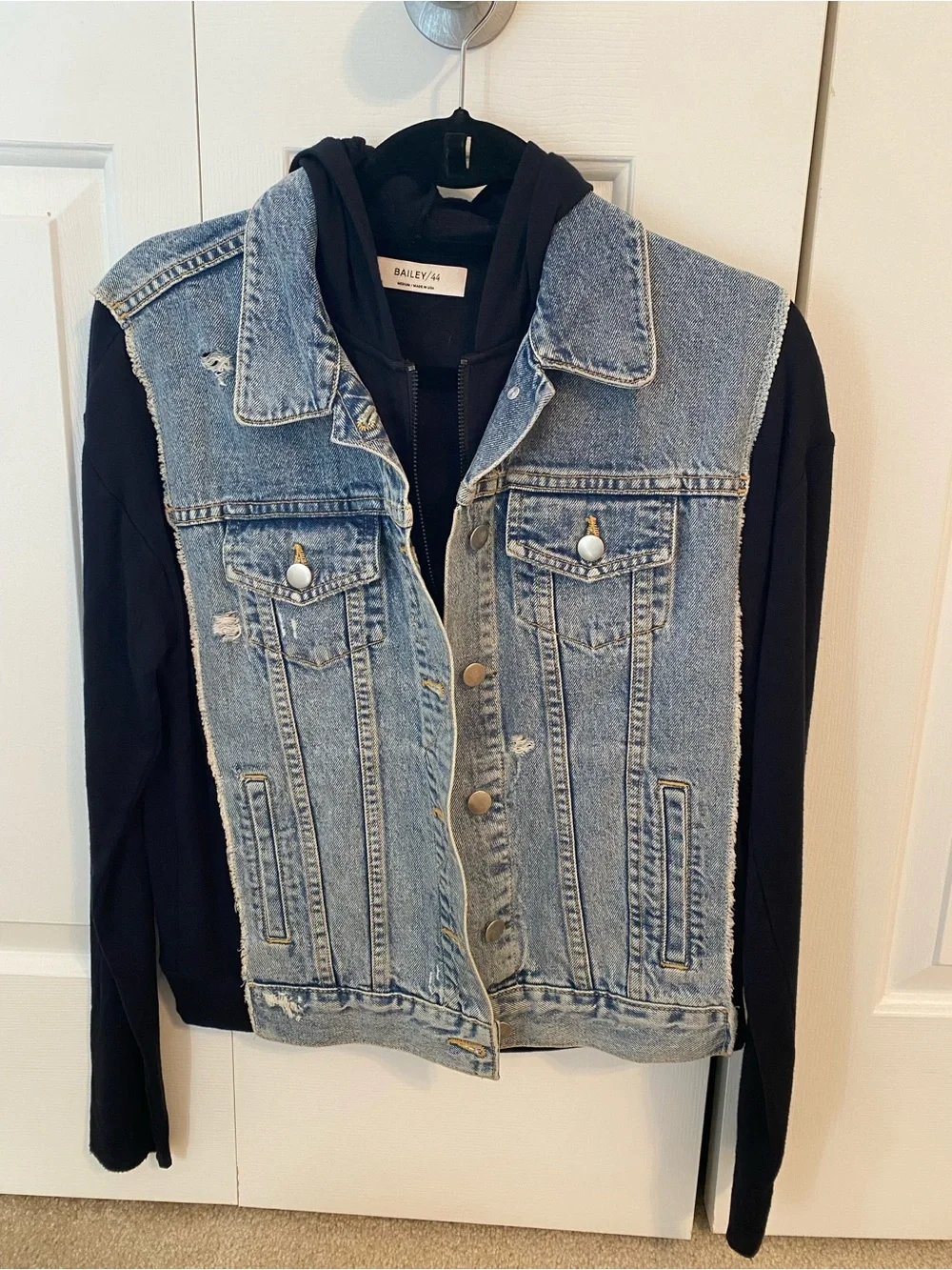 Bailey 44 Women's Two-Tone Denim & Black Jacket - Picture 2 of 6